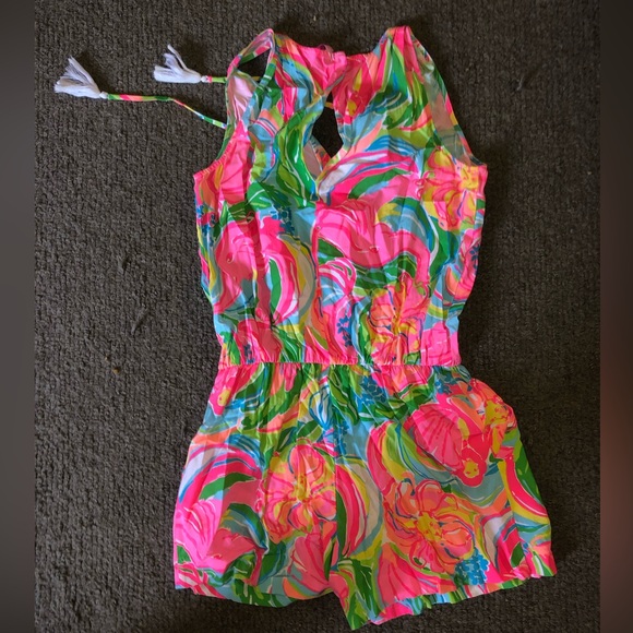 Bright Lilly Pulitzer romper with tassels, size XS - Picture 2 of 3